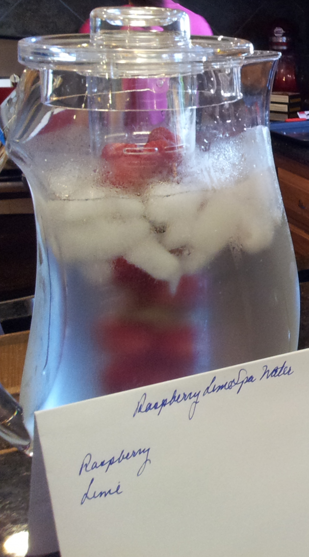 Raspberry and Lime Infused Spa Water Raspberry and Lime Infused Spa Water
