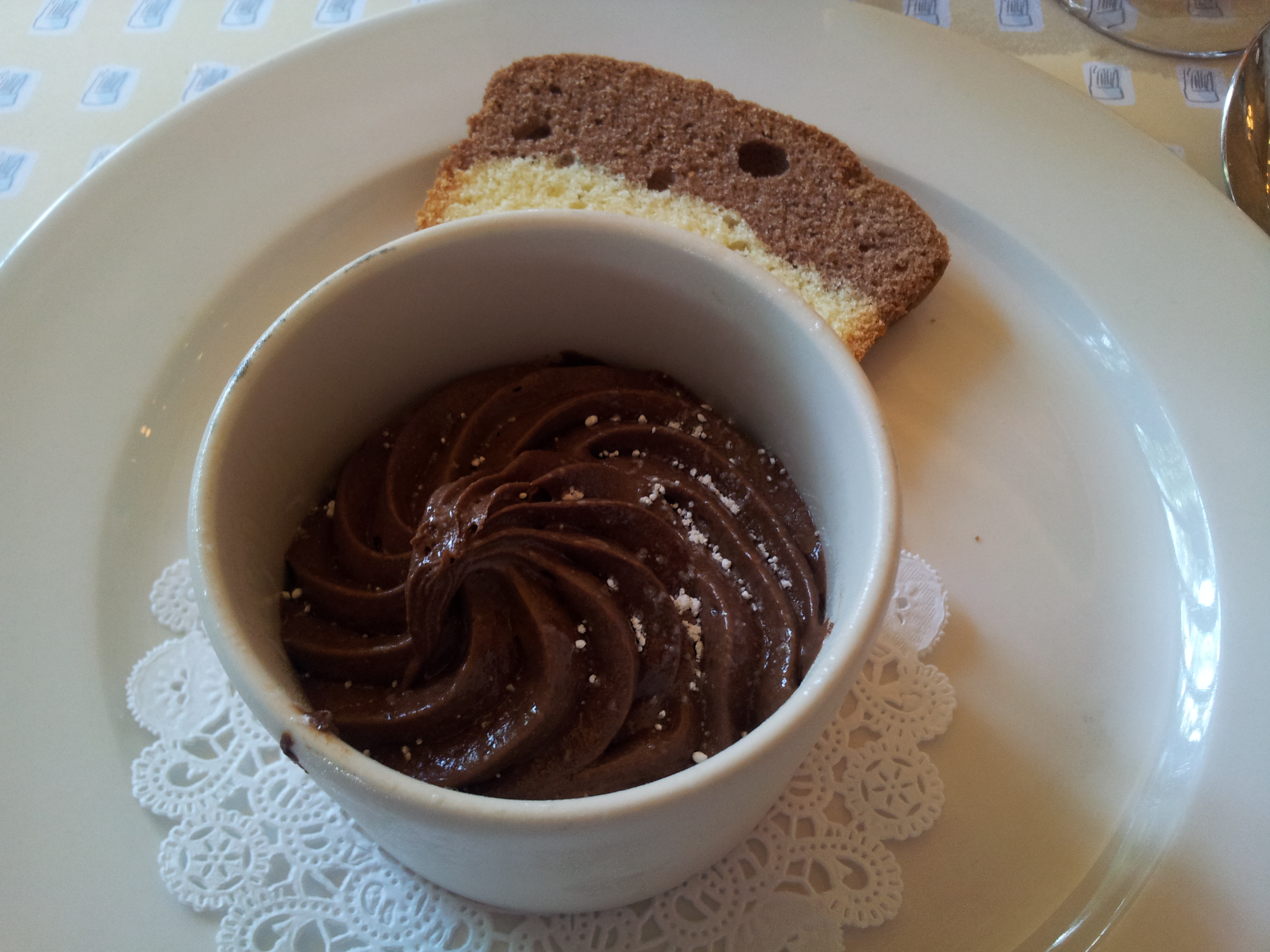 Chocolate Mousse with Caramel from Les Chefs de France in Epcot Disney World