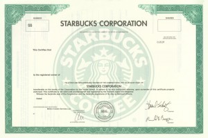 Starbucks IPO Certificate