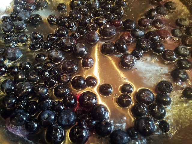 Blueberry Sauce Beginning to Form