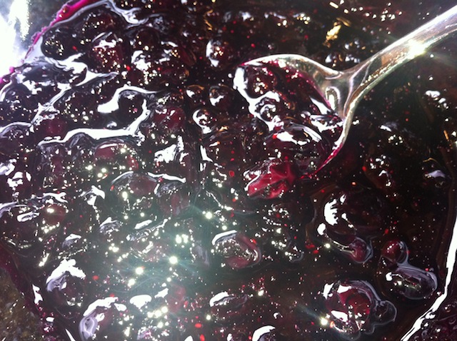 Blueberry Sauce Recipe Finished in Bowl