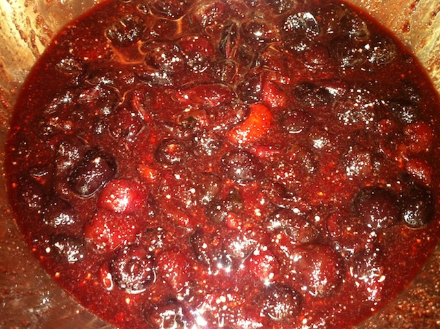 Cherry Cinnamon Bourbon Sugar and Plum Pie Filling