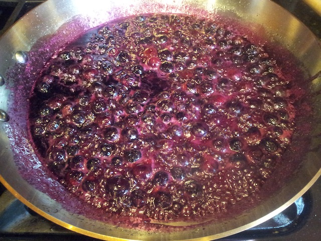 Continue Thickening the Blueberry Sauce