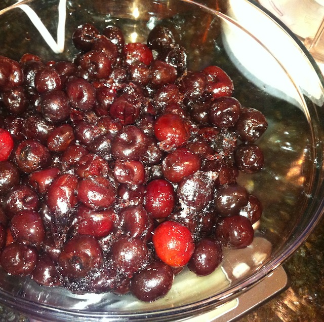 Frozen Cherries for Bourbon Cherry Pie Recipe