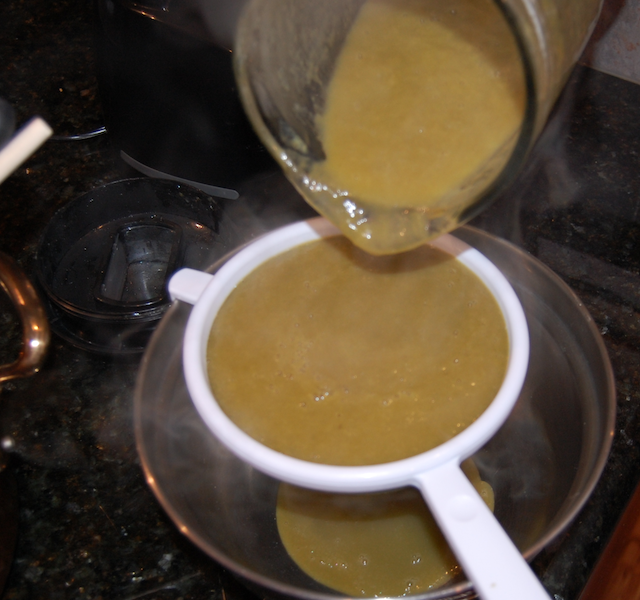 Straining Leek and Potato Soup