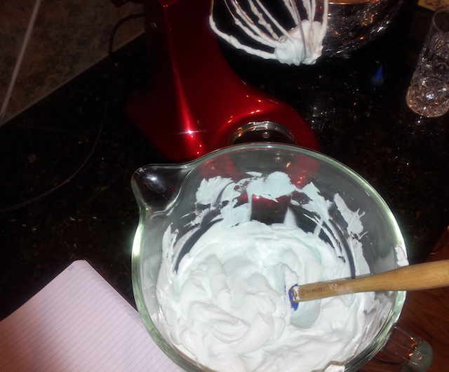 Testing Blue Almond Whipped Cream Frosting for Cakes and Fillings Full Width Size
