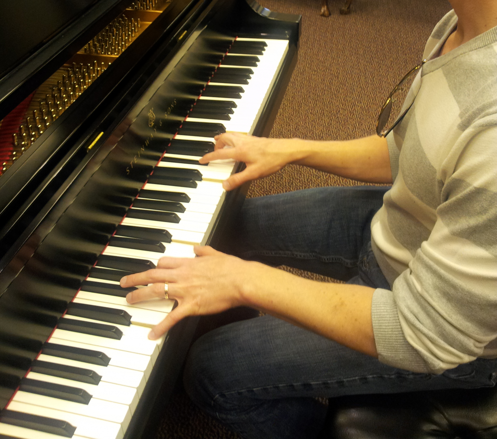 Aaron playing Steinway