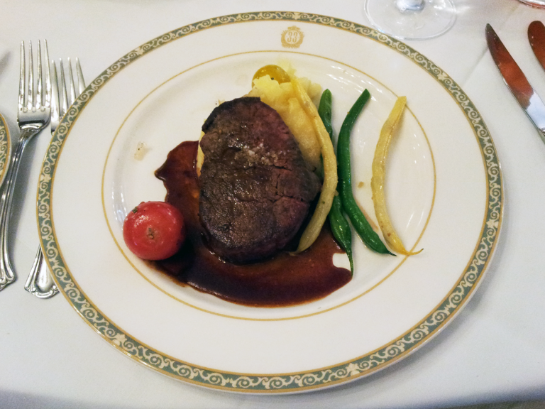 Club 33 Disneyland Steak from the Lunch Menu