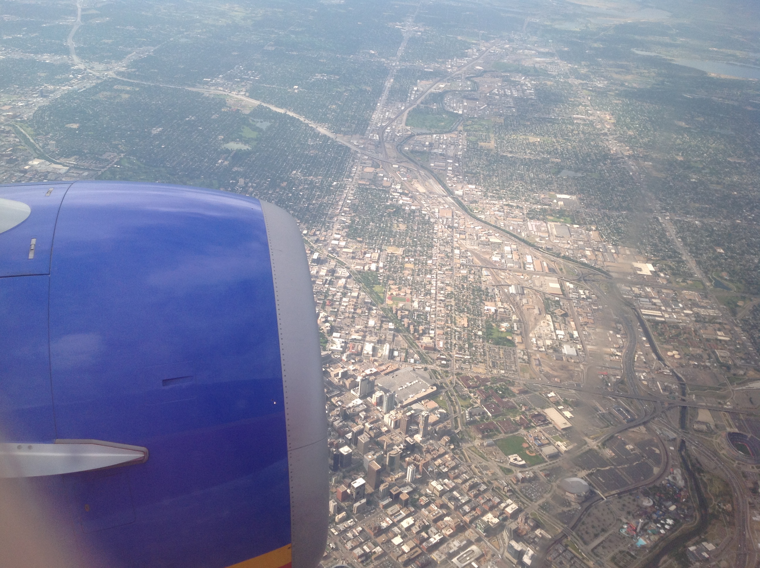 Flying Over Downtown Denver