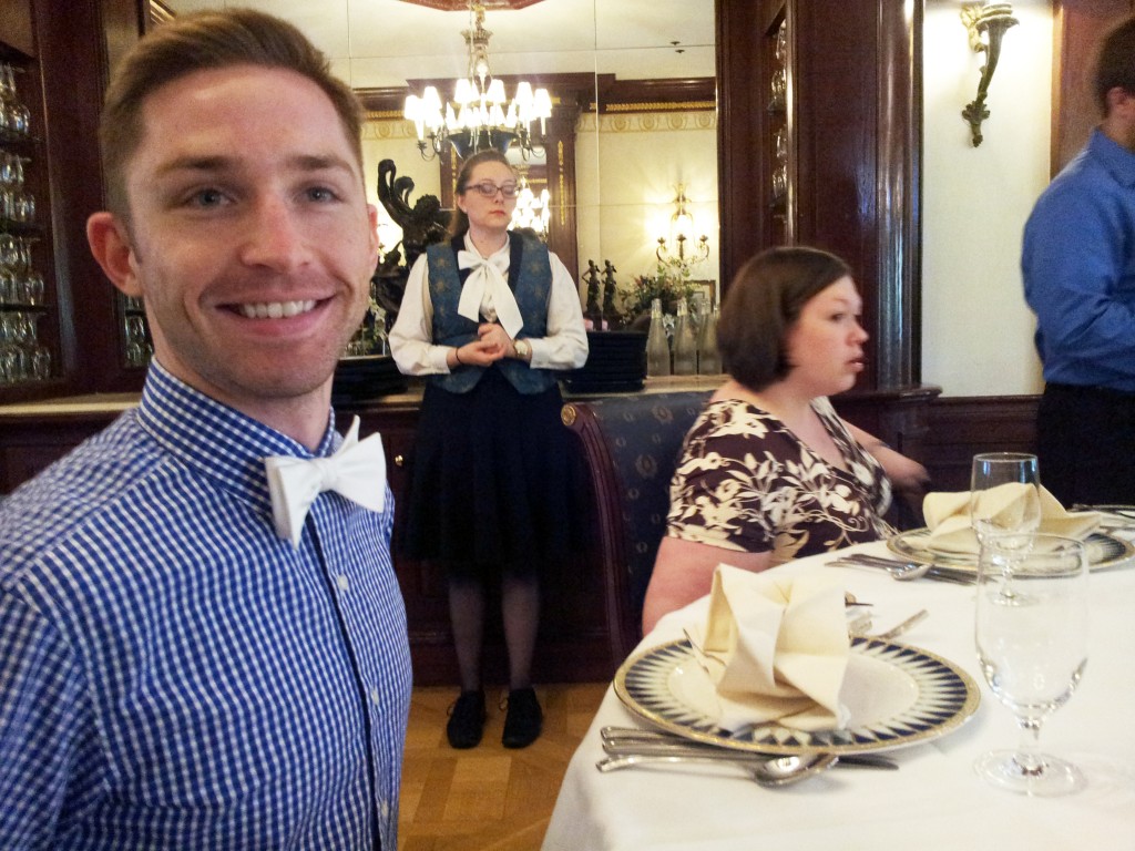 Sitting down to the table at Club 33