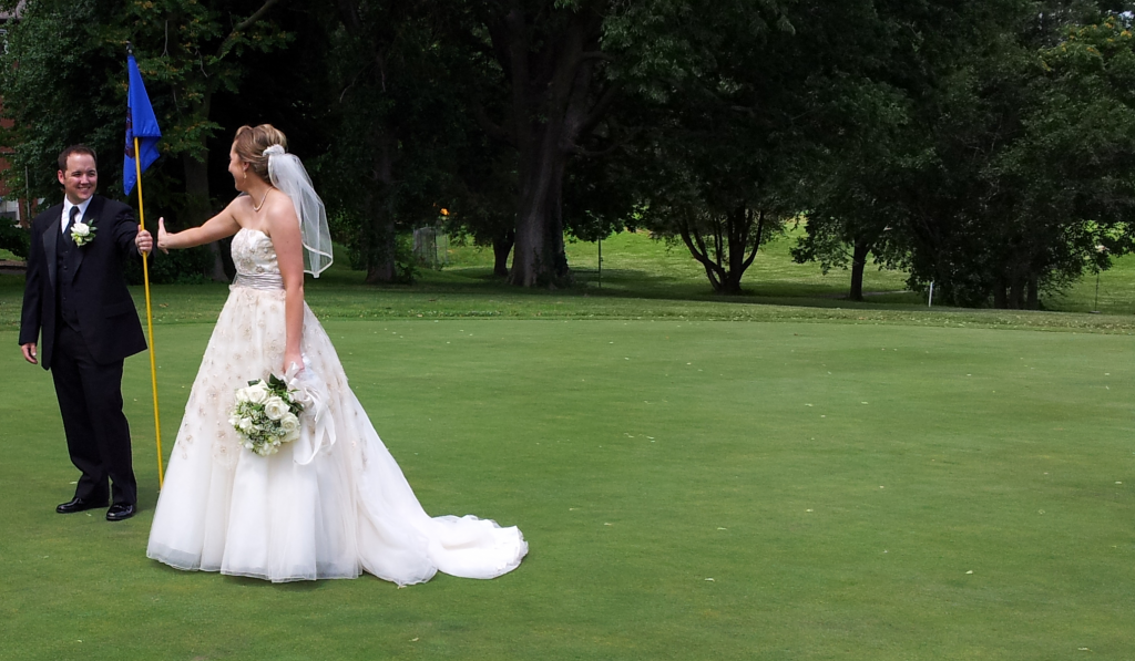 Tara and Caleb on the Golf Course