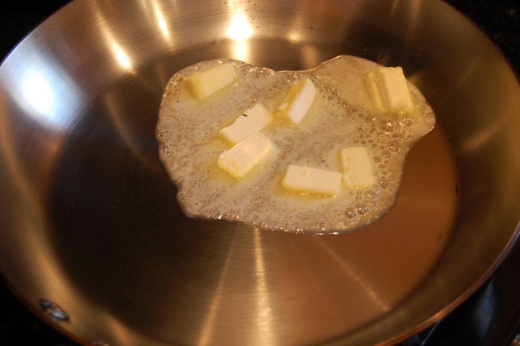 Butter in Pan for Saag Paneer