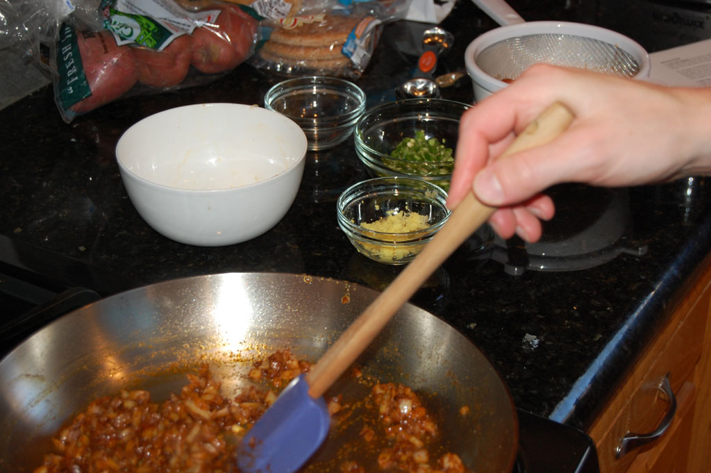 Adding Other Ingredients to Saag Paneer Base