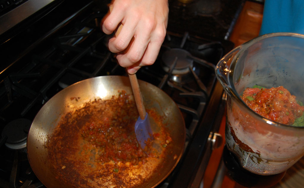 Getting Ready for Saag Paneer Puree