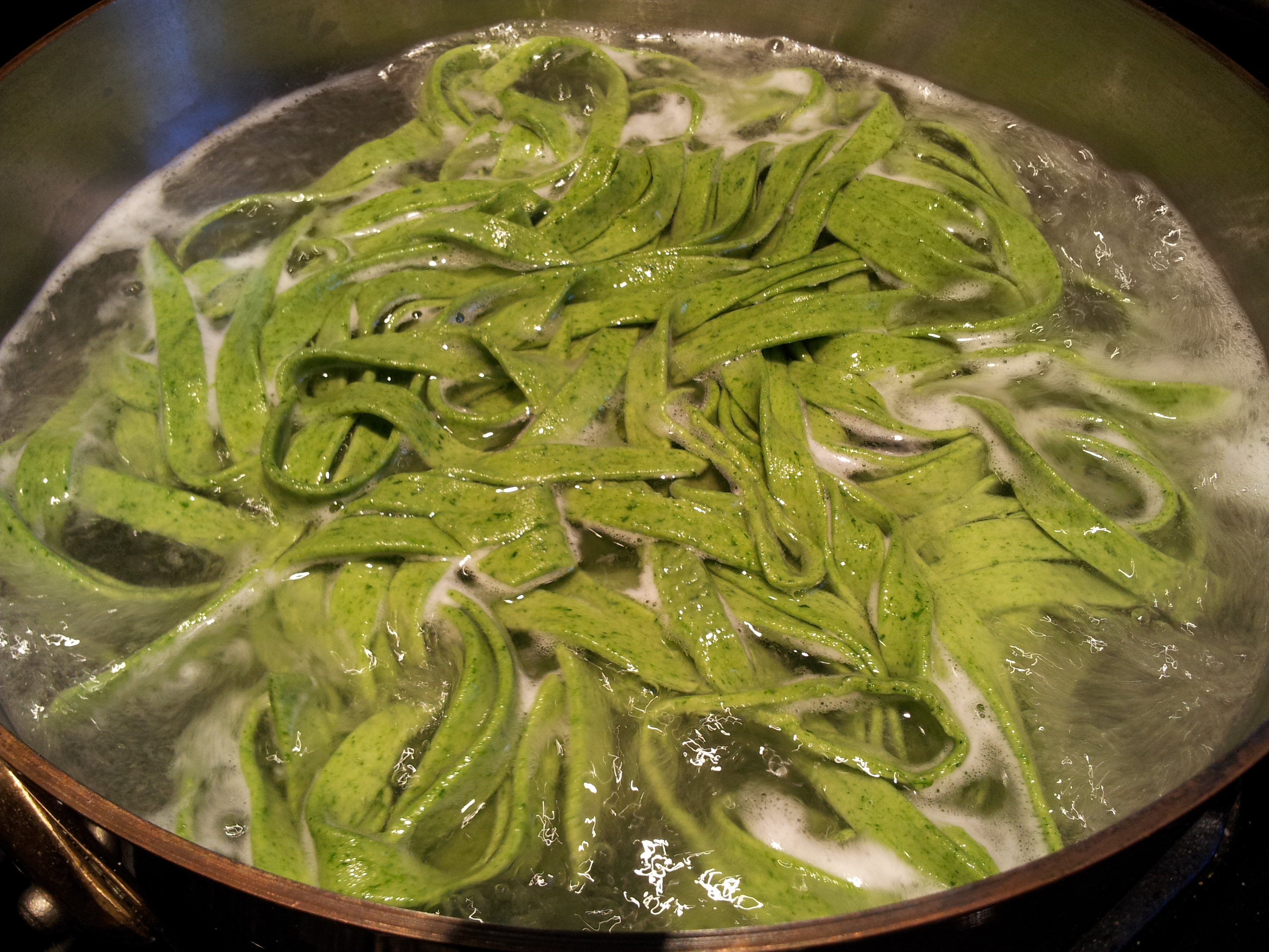 Cooking Spinach Fettuccine