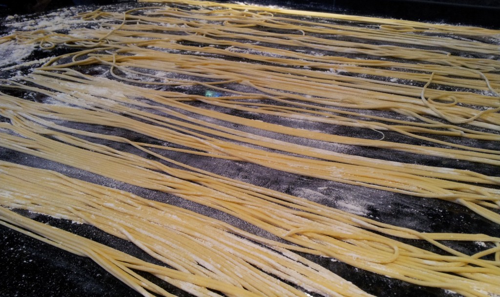 Homemade Fresh Pasta - Step 8 - Laying Out the Cut Pasta