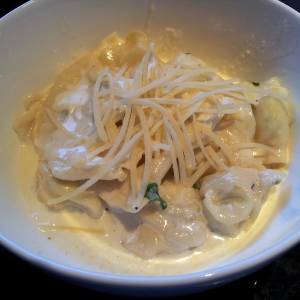 Stuffed Pasta with Ricotta and Parsley in a Nutmeg, Parmesan, Cream and Butter Sauce