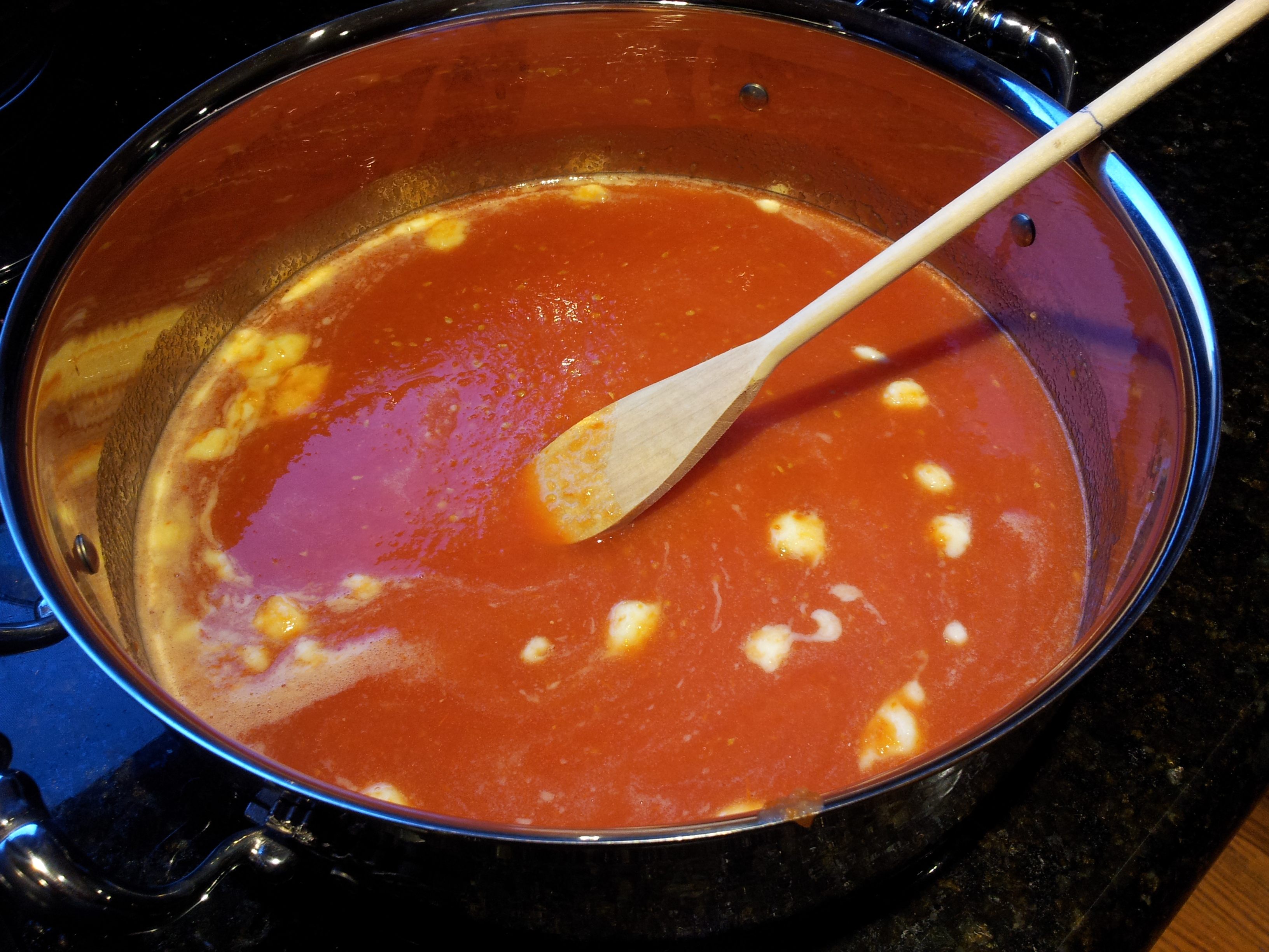 Tomato Puree and Butter for Tomato and Cream Sauce
