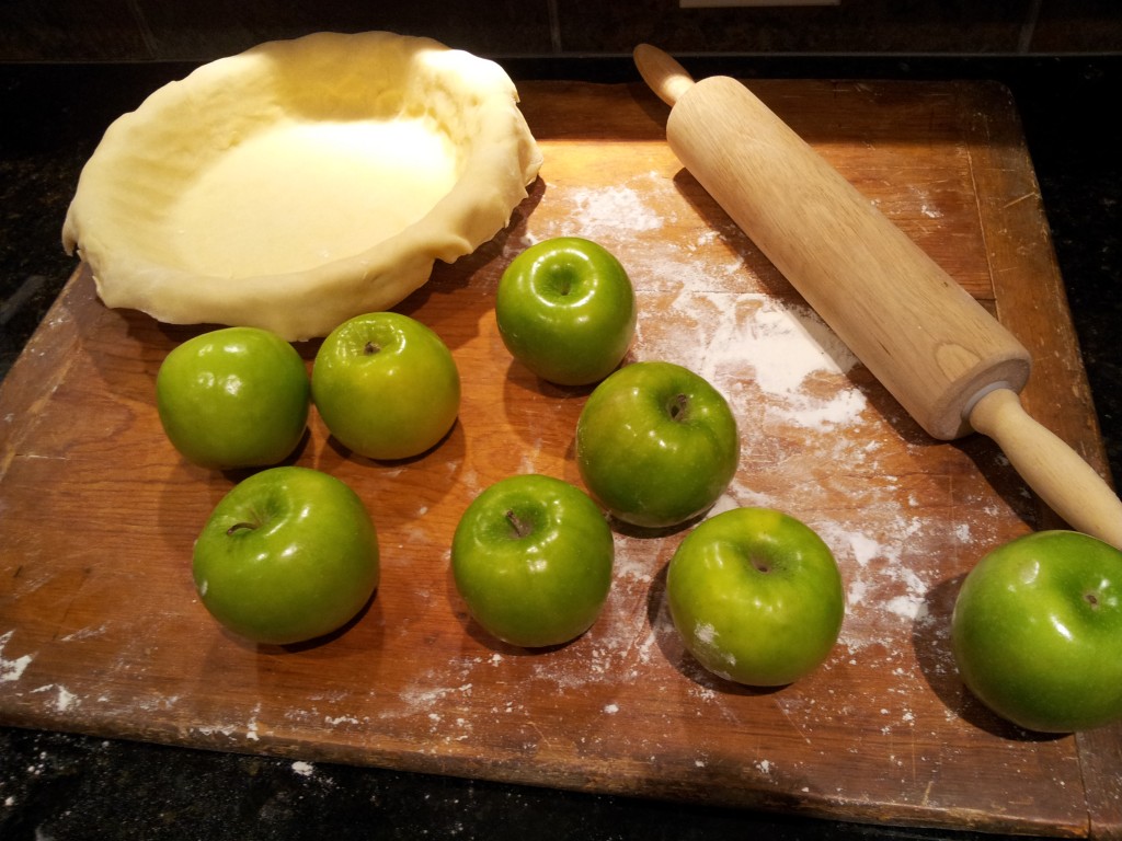 Granny Smith Apple Pie on Pie Board Copyright Joshua Kennon