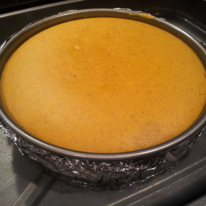 Pumpkin Cheesecake with Bourbon Whipped Cream