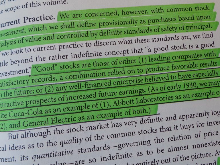 Ben Graham list of good businesses