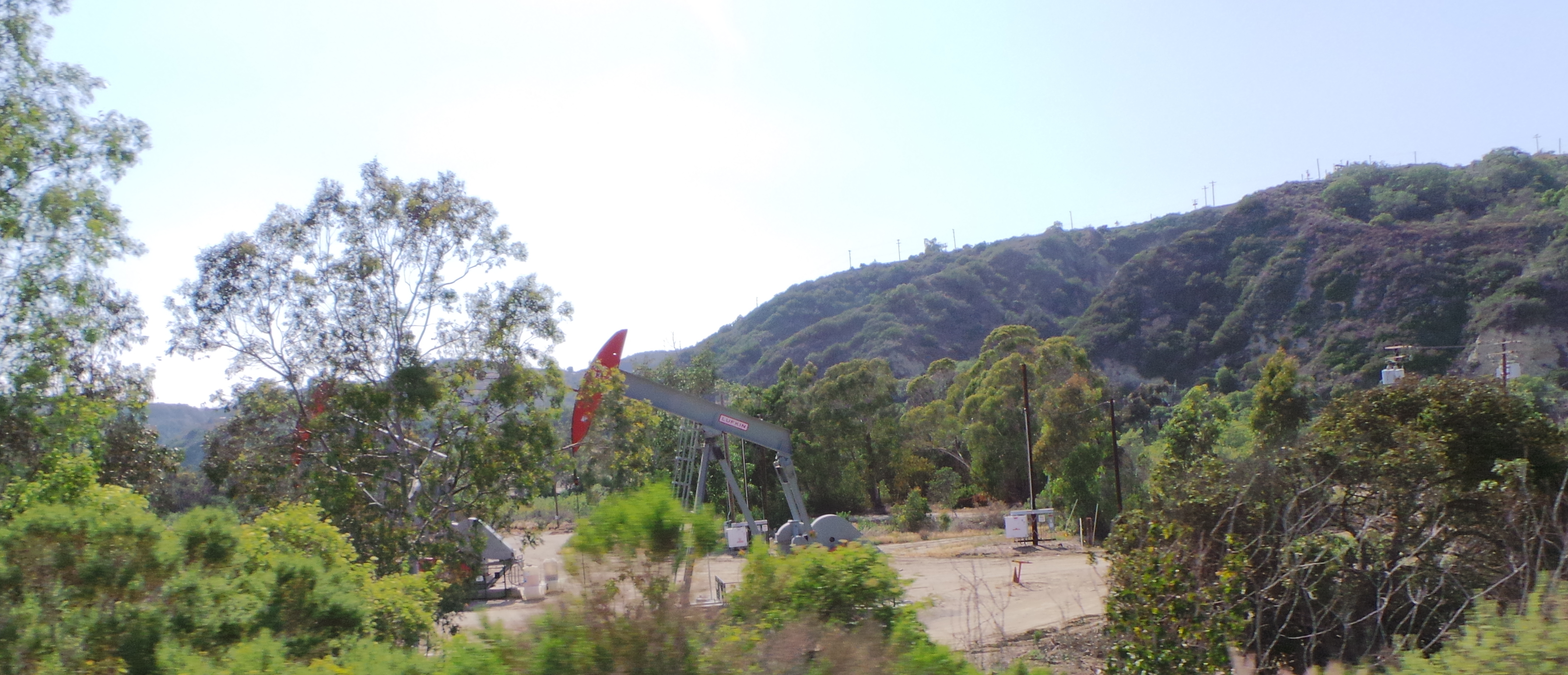 Drilling for Oil on Drive from Ojai California
