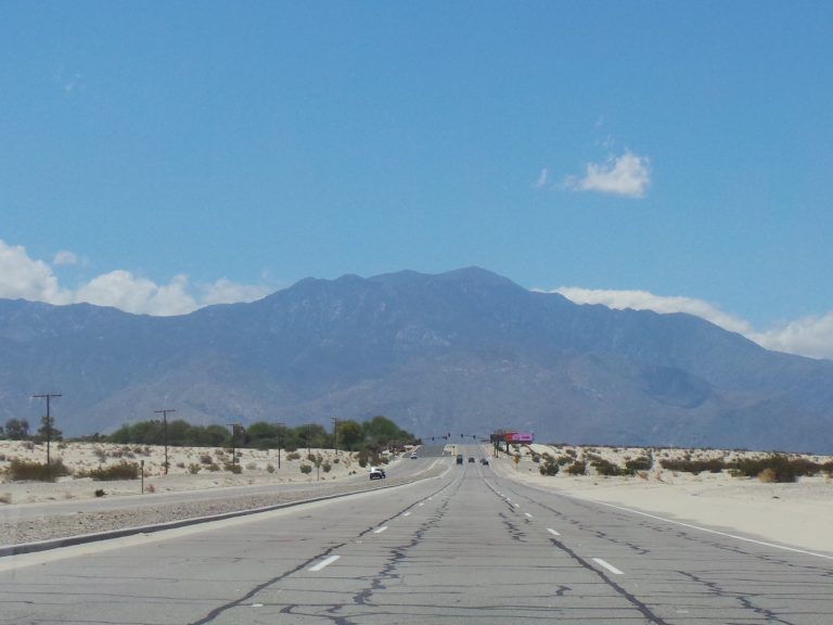 Driving to Palm Springs Rancho Mirage