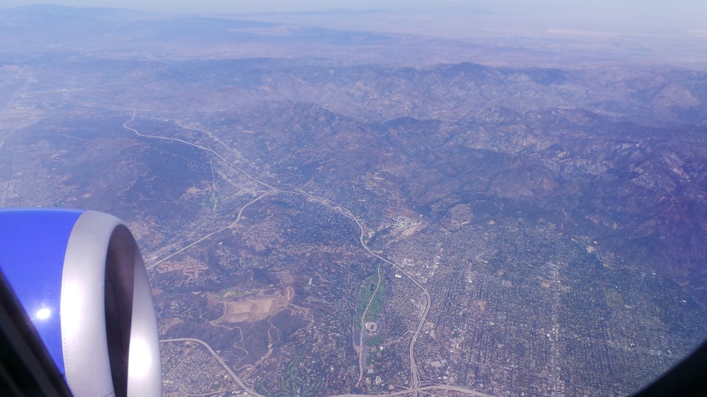 Flying Over Los Angeles Area