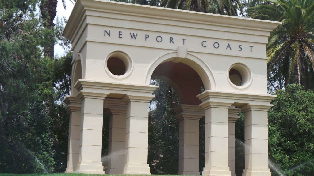 The Famous Newport Coast Sign in California