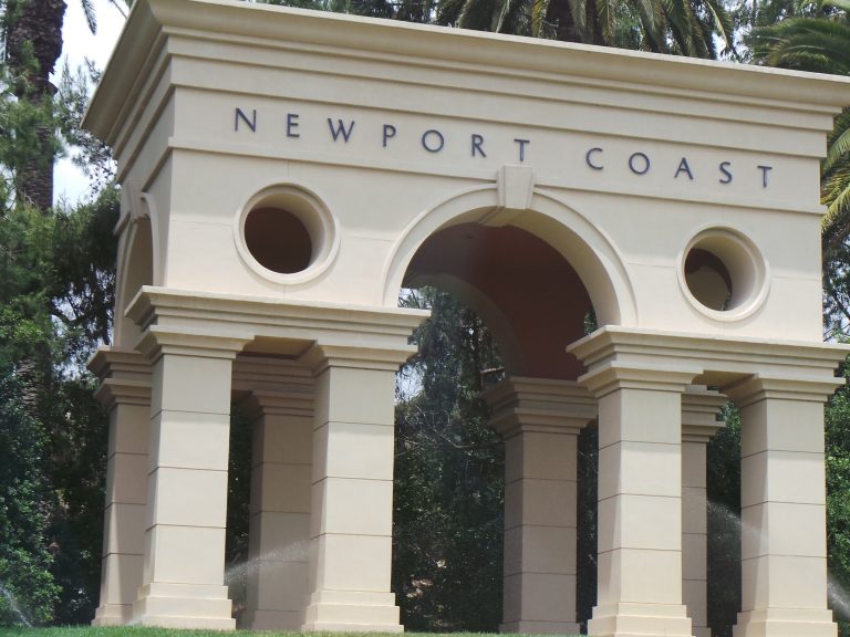 The Famous Newport Coast Sign in California