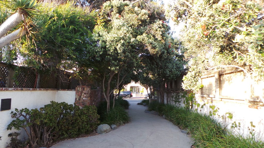 Walking Back to the Street from Lookout Point in Hidden Alley In Laguna Beach