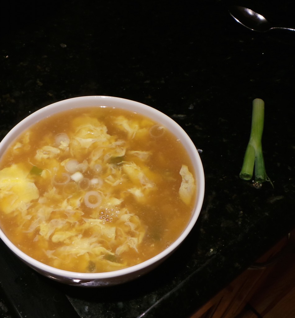 Egg Drop Soup with Sesame Oil Green Onion Joshua Kennon Test