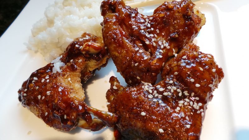 Korean Chicken Dakgangjeong 닭강정 with Rice Joshua Kennon Korean Chicken Dakgangjeong 닭강정 with Rice Joshua Kennon