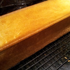Finished Pain de mie sandwich bread from Pullman pan