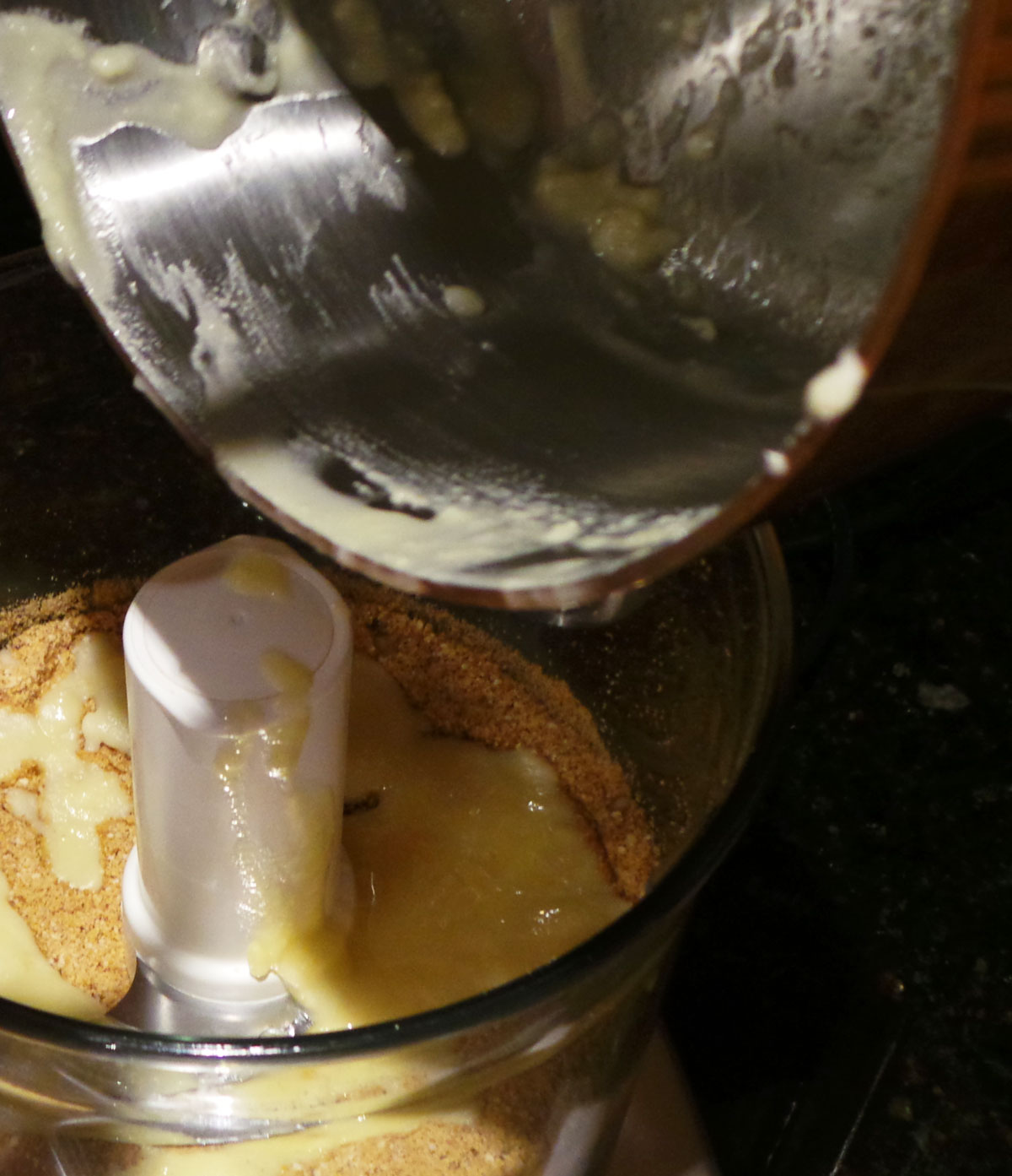 Dump the Chocolate Mixture Into the Pie Crust