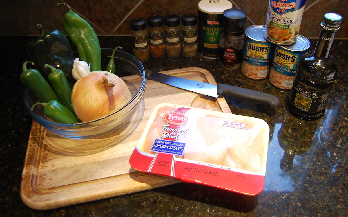 First Steps of White Chicken Chili