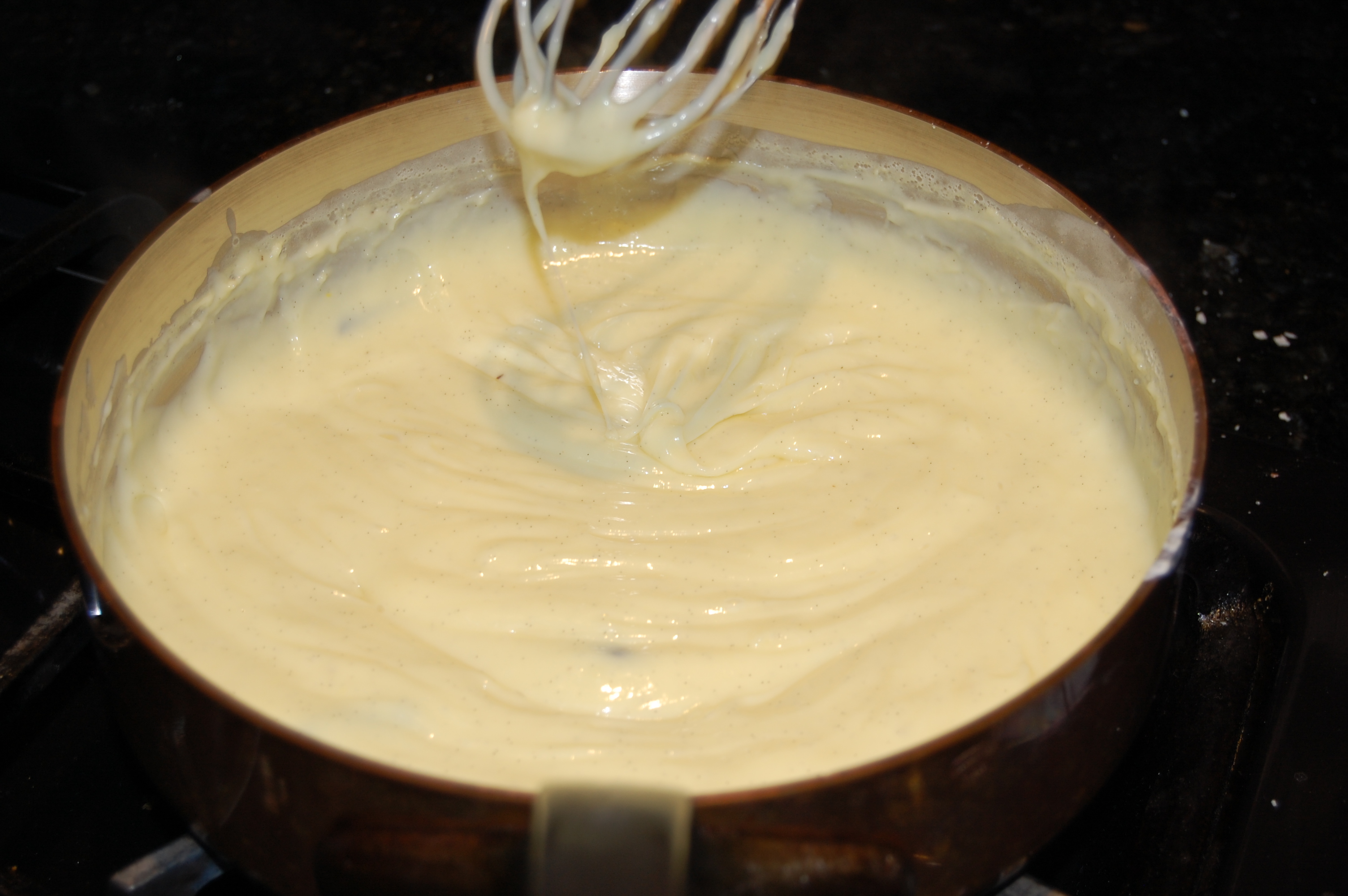Nectarine White Chocolate Filling Ready To Be Chilled