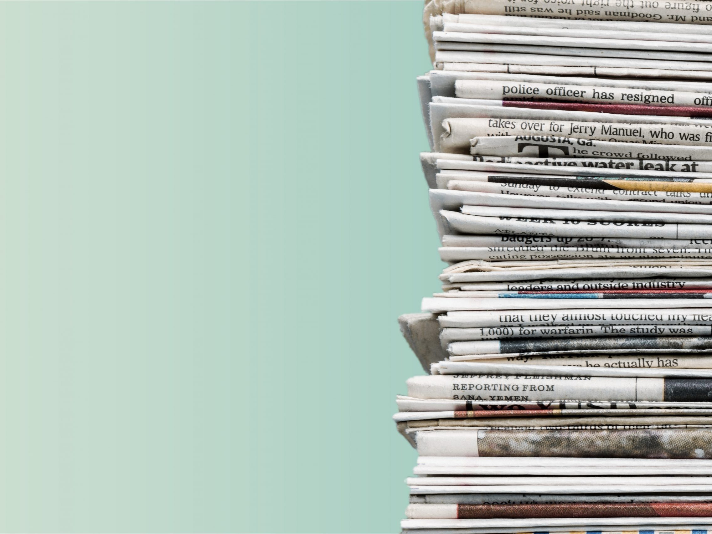 Newspaper Header Newspaper Header