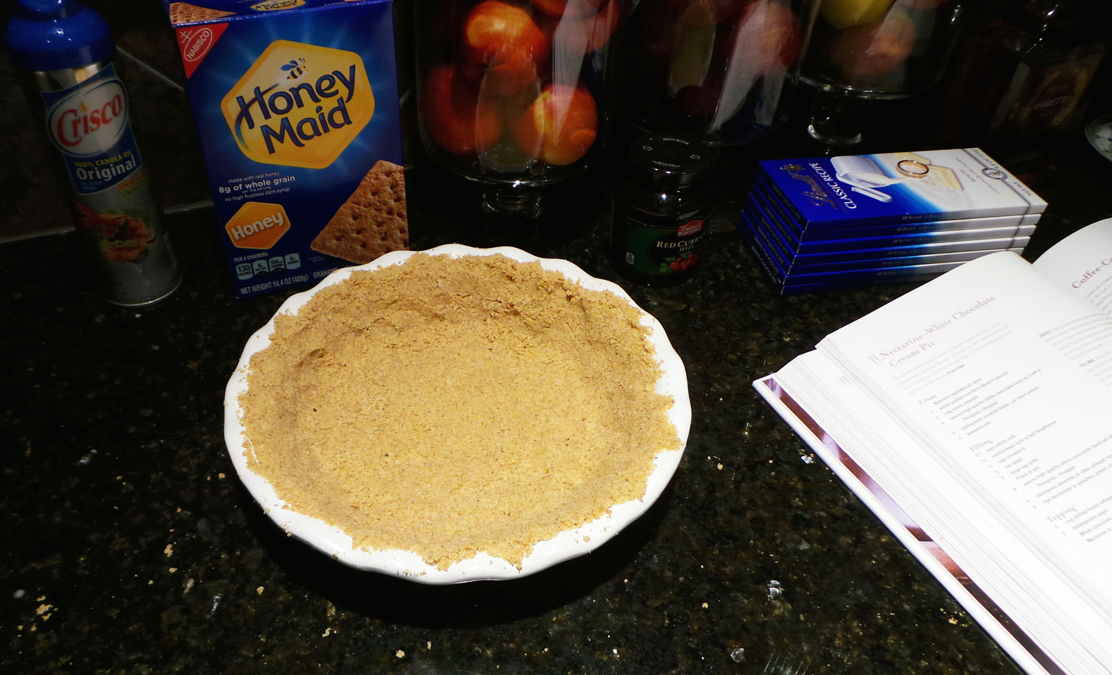 Packing Graham Cracker Crust Into Pie Dish