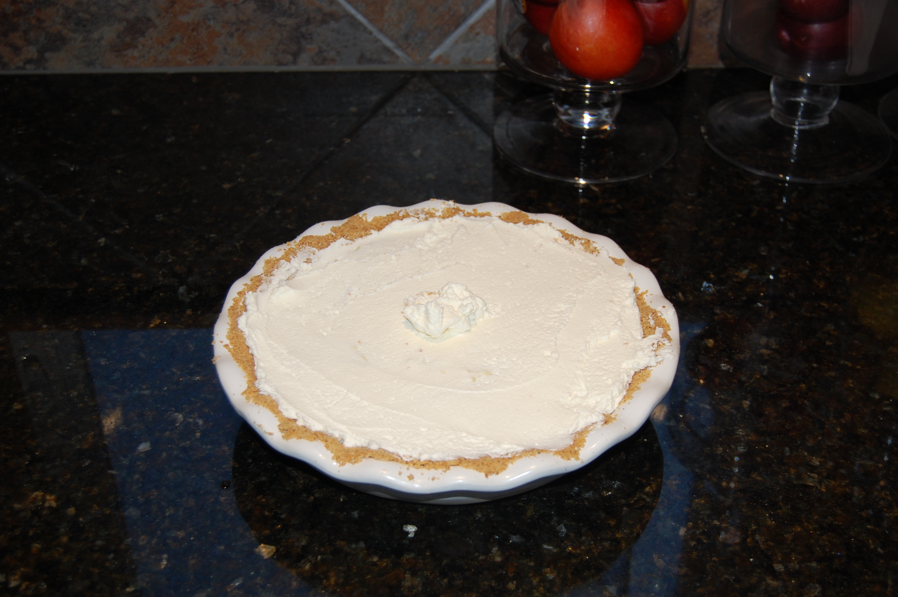 Spread Whipped Cream on Cream Pie