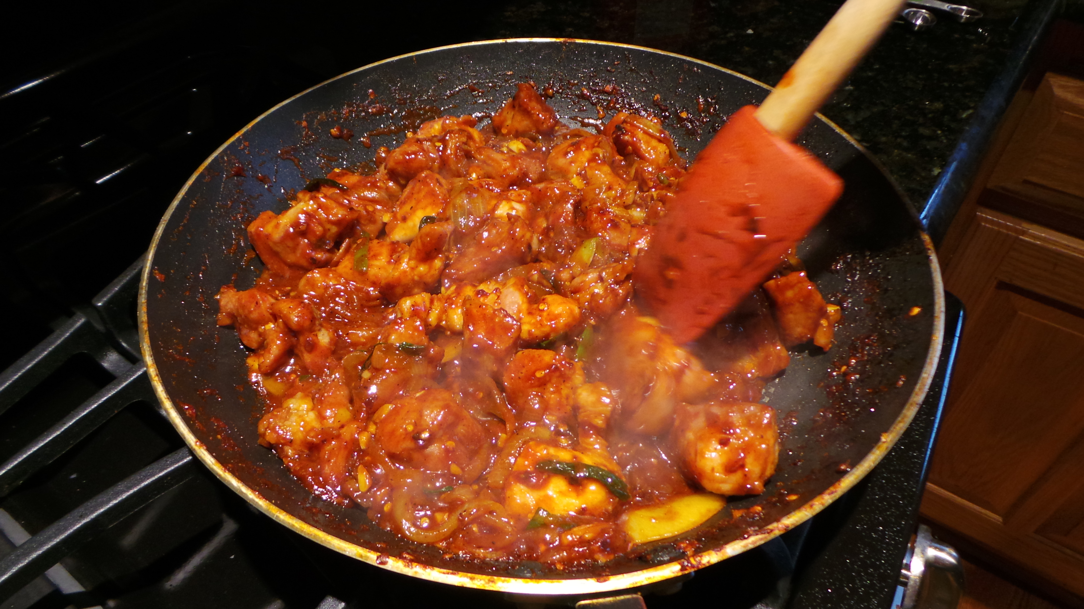 Maangchi Spicy Pork Dwaejigogi-bokkeum Over Fire