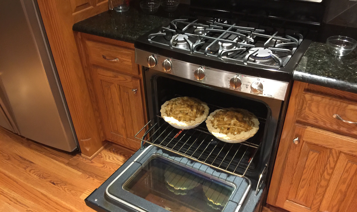 Baking Apple Pies in the Oven