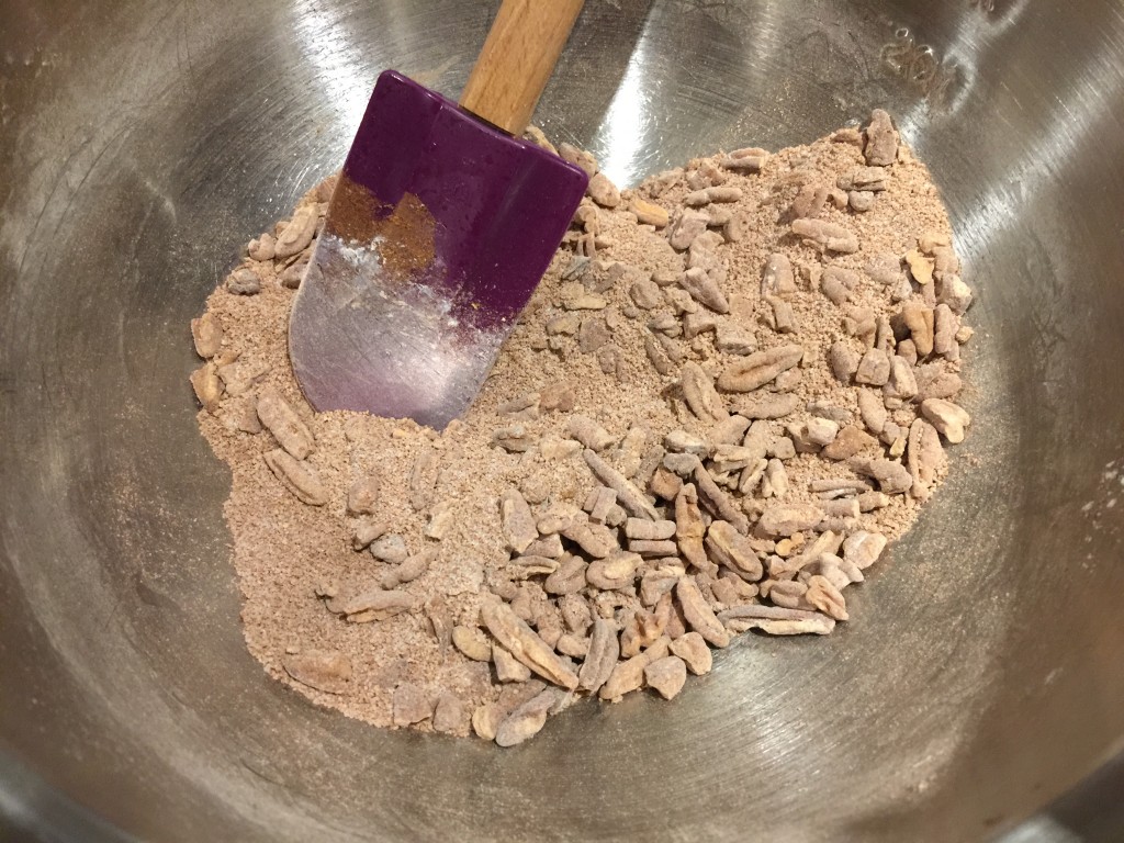 Add Pecans to Cinnamon and Sugar Mixture for Caramel Pecan Apple Pie