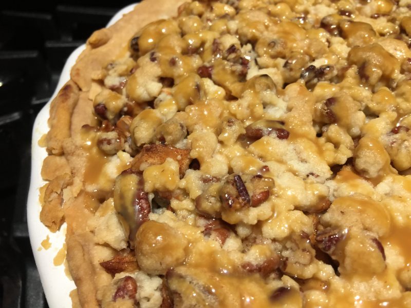 Closeup of Caramel Pecan Apple Pie Josh and Aaron Closeup of Caramel Pecan Apple Pie Josh and Aaron