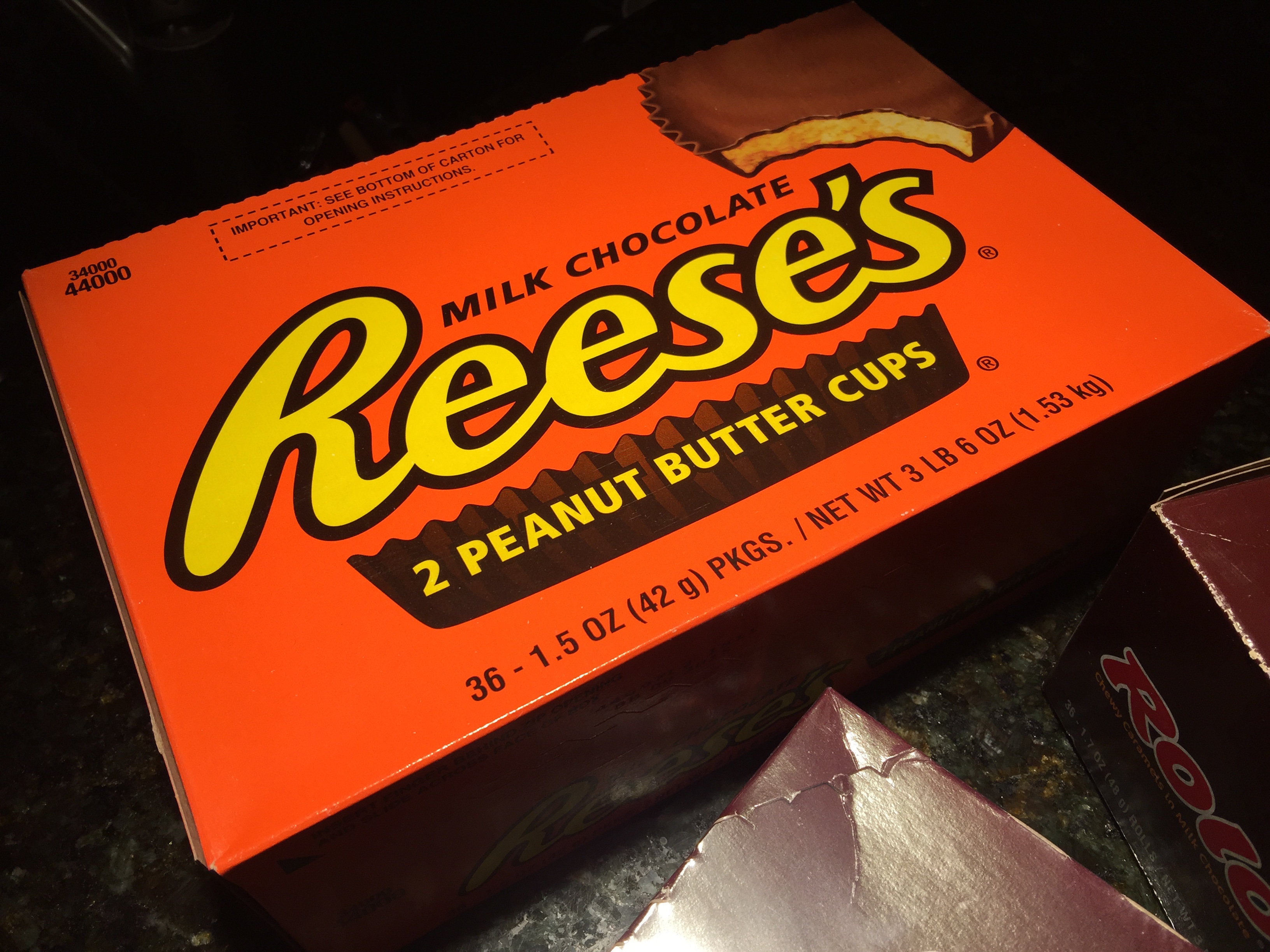 Reeses Peanut Butter Cup Box Hershey Stock