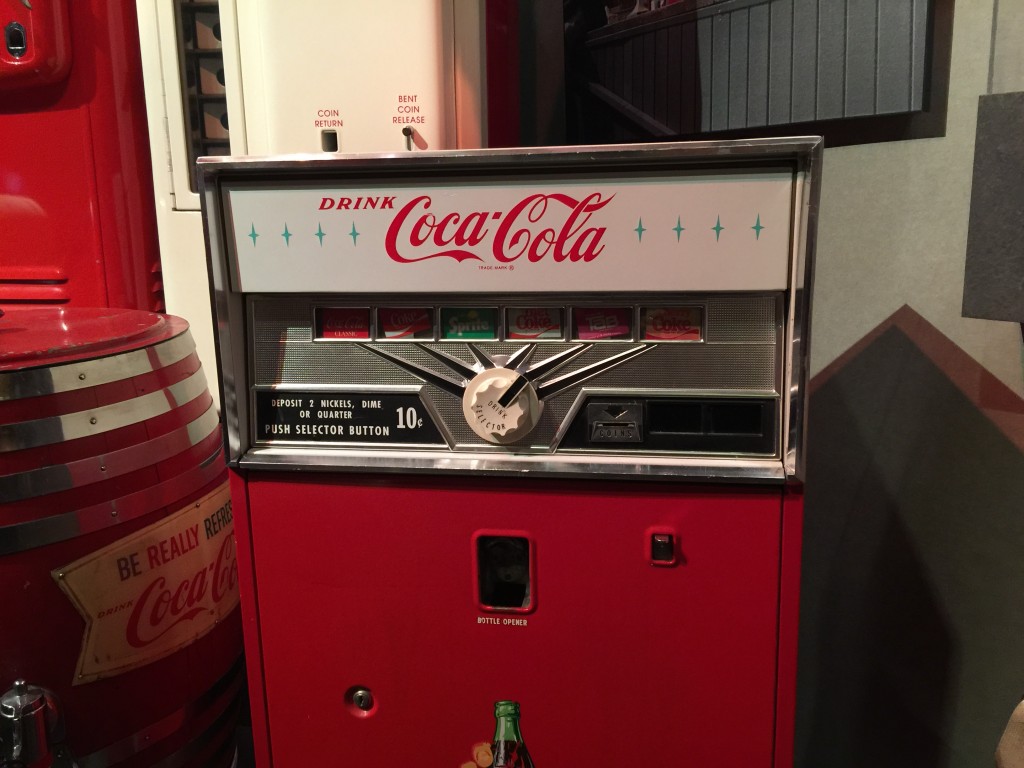 Vintage Coca-Cola Vending Machine Closeup