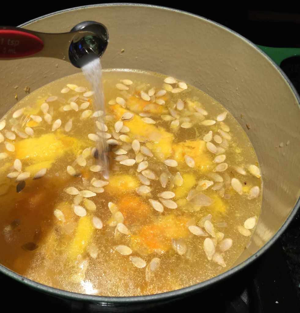 Add Six Cups of Water and 1 and a Half Teaspoons of Salt to Butternut Squash Soup