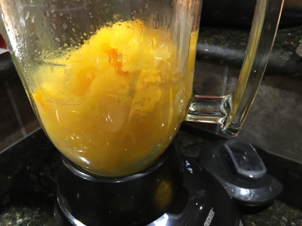 Add Steamed Butternut Squash and a Bit of Liquid Soup Base to a Blender and Pulse