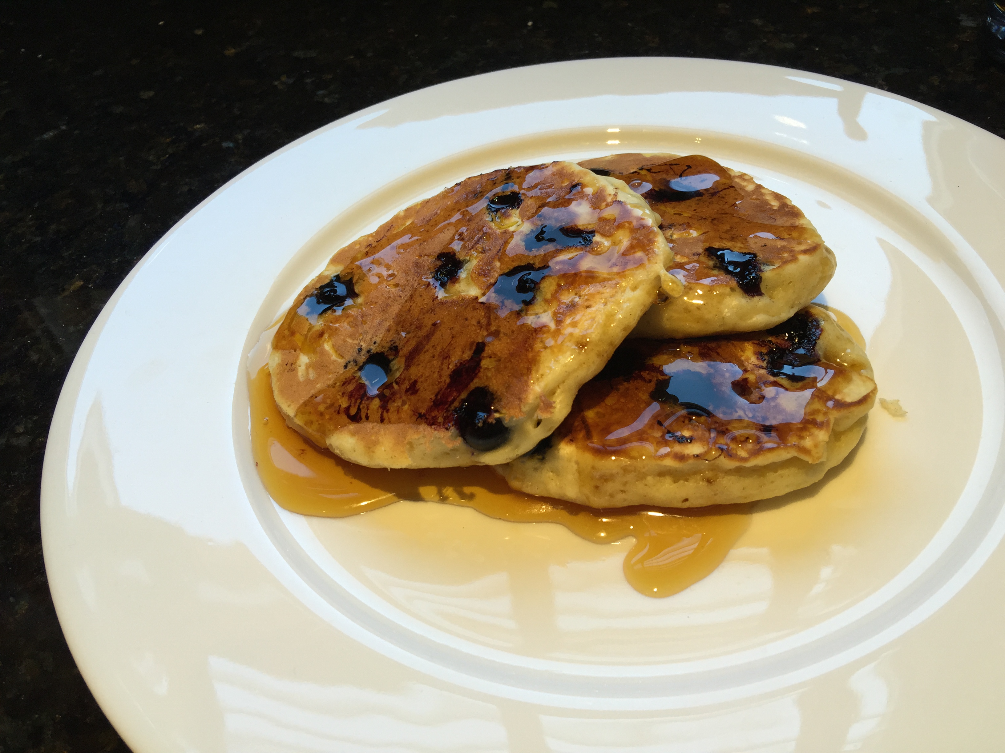 Blueberry Lemon Pancakes with Crown Maple Syrup