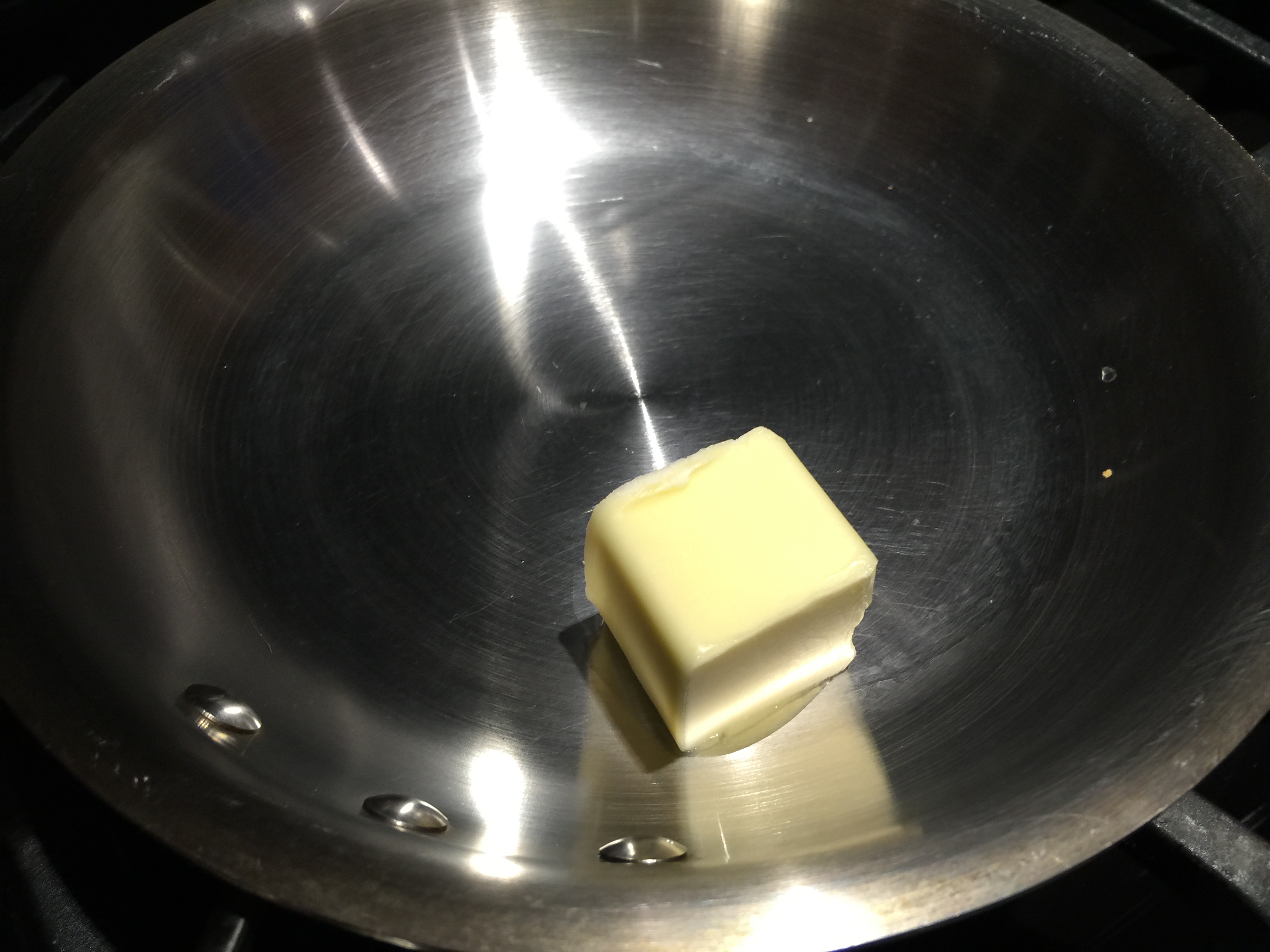Melt Two Tablespoons of Butter for Cinnamon Sugar Croutons